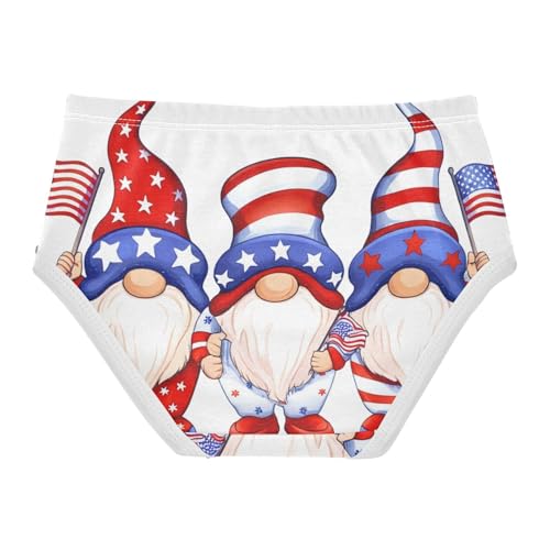 Girls Underwear Toddler 2t Cotton Little Girl Panties Funny Kids Briefs Undies Cute Gnomes American White2