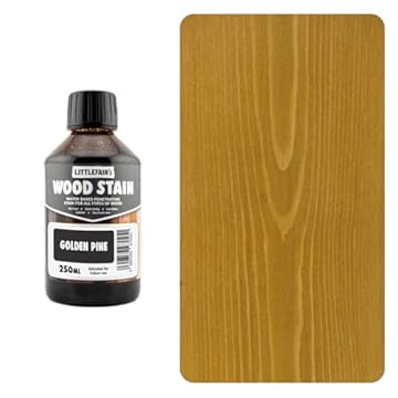 Littlefair's Wood Stain Water-Based - (Golden Pine) – Non-Toxic, Eco-Friendly & Quick Drying - Easy-to-Apply, Concentrated Formula for All Wood Types – 250ml