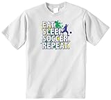 Threadrock Big Boys' Eat Sleep Soccer Repeat (Boys) Youth T-Shirt