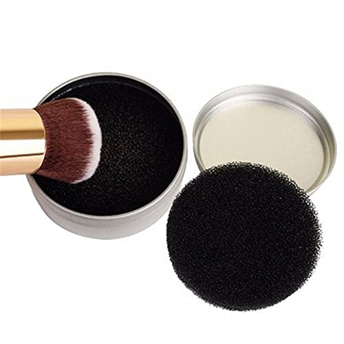 Limpeza a seco Sponge Tin Box Pincel de maquiagem Limpador Limpeza a seco Sponge Tin Box Pincel de m