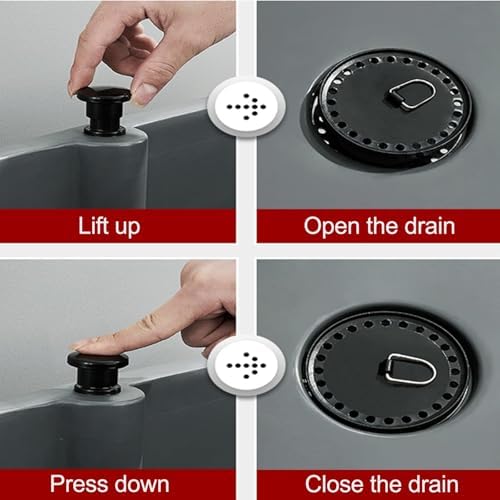 Commercial Freestanding Mop Sink with Rollers, Durable Plastic Service Basin with Bottom Drain, Ideal for Household and Balcony Use,Grey-90x40x38cm