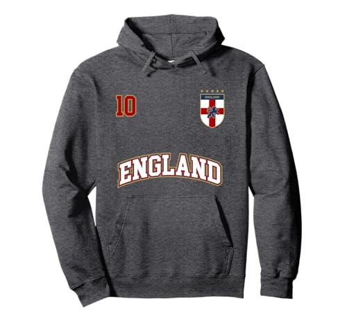 England Football Team Hoodie Number 10 English Flag Soccer
