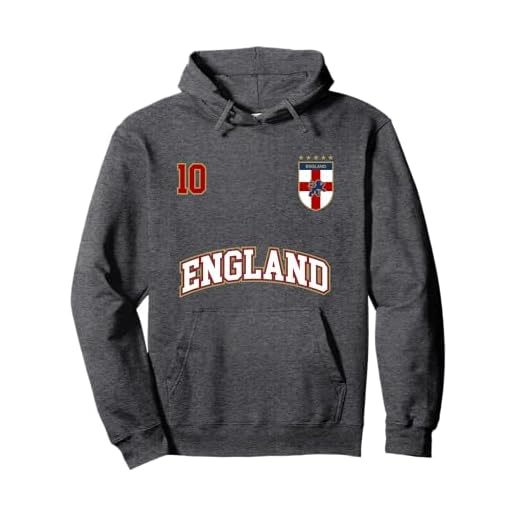 England Football Team Hoodie Number 10 English Flag Soccer