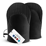 Big Red House Mini Oven Mitts, Made with Recycled Cotton Infill, 480 F Heat Resistant, 1 Pair Black