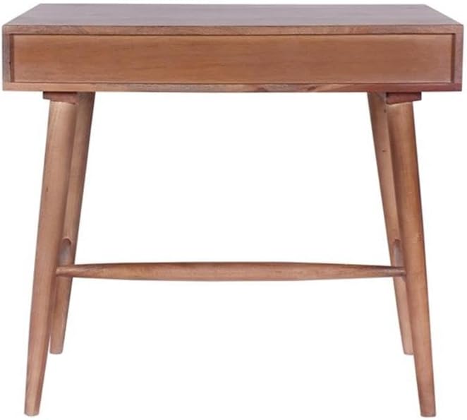 Milan 30.5" Mid-Century Wood Home Desk in Brown
