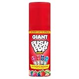 Push Pop Giant Easter Candy Lollipop Container, 10 Ct Candy Individually Wrapped in Assorted Fruity Flavors, Full Size, Fun Favor For Parties, Easter Basket Stuffers, Gifts for Kids, Egg Fillers