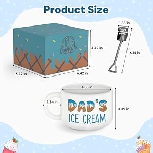 Dad Gifts,Fathers Day Gift,Funny Ice Cream Bowl with Shovel Spoon Sets,Birthday Gift,Best Dad Ever Gifts from Daughter Son Dad GiftsFathers Day GiftFunny Ice Cream Bowl with Shovel Spoon SetsBirthday GiftBest Dad Ever Gifts from Daughter Son