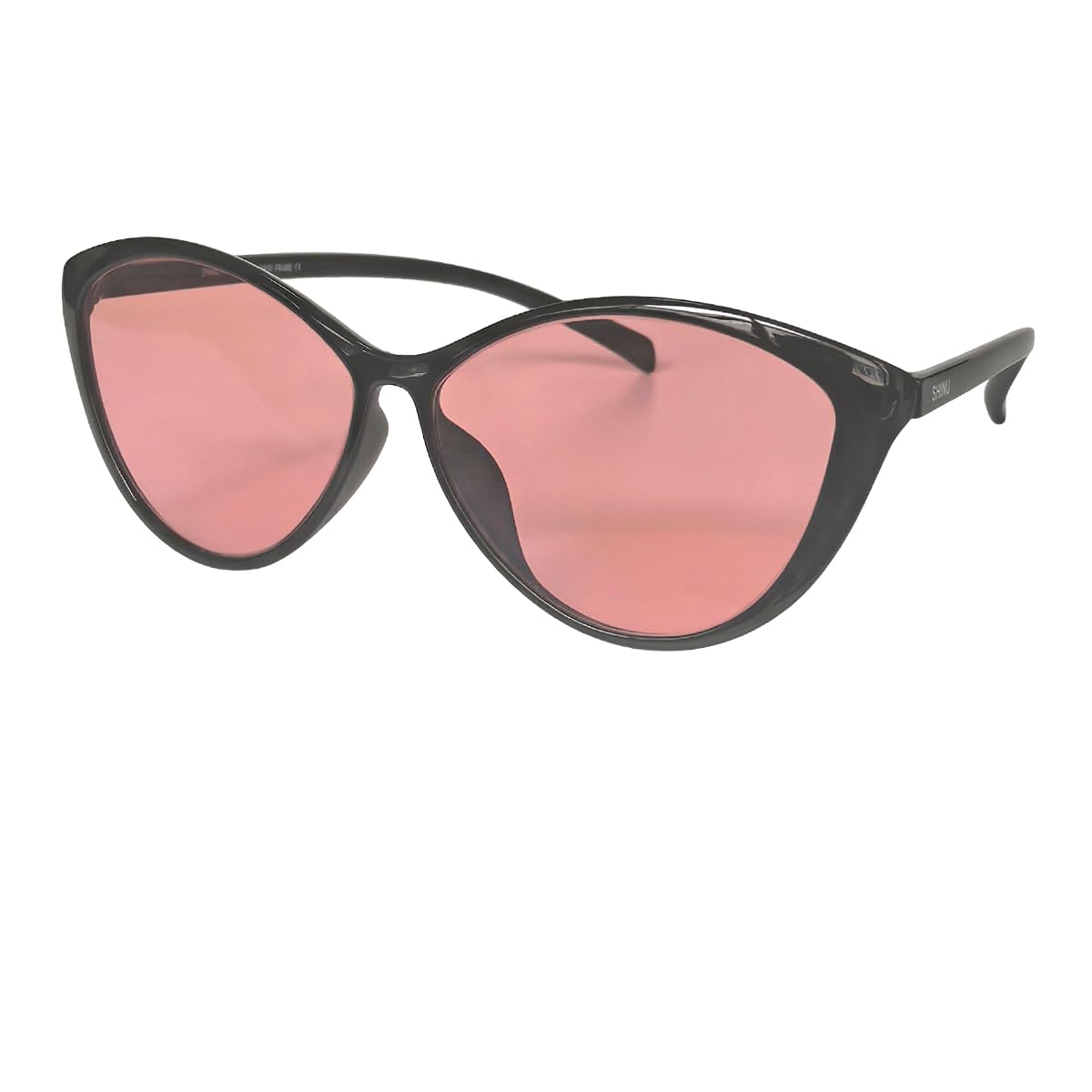 SHINU Damskie okulary FL-41 480-520 nm niebieskie zielone światło blokujące migrenę światłowstręt okulary kocie oko oprawka