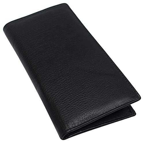 MARSHAL Leather Basic Checkbook Cover Case #156 (Black)4