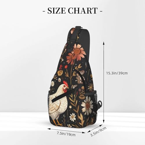 Morrales unisex con estampado White Chickens Flowers miniatura 3