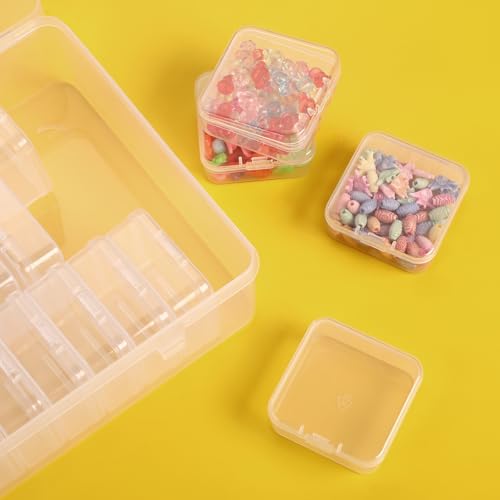 Douorgan 55BOX Small Bead Storage Containers 30 Pieces Plastic Storage Organizers Stackable Art Storage Case Transparent Boxes Jewelry Beads Storage Box thumb #8