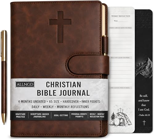 Bible Study Journal Guided Prayer Journal with Daily Scripture Prompts & Reflections Premium Leather Christian Gift for Faith & Spiritual Growth