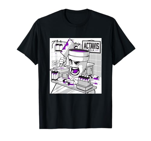 Codeine Lean Double Cup Styrofoam Purple Drank Cough Syrup T-Shirt