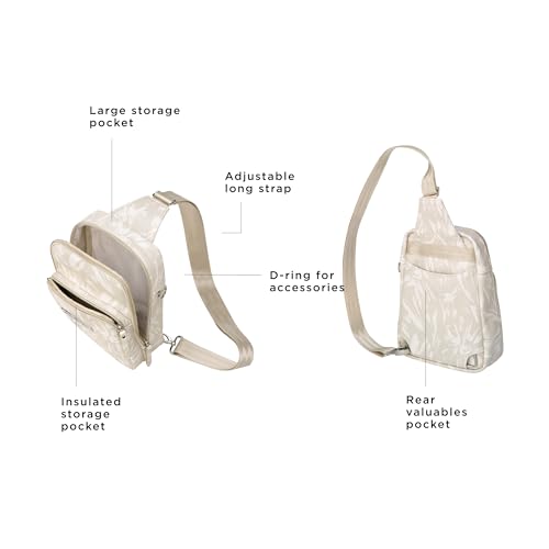 Petunia Pickle Bottom Criss-Cross Sling Bag, Crossbody for Women and Men, Adjustable Straps for a Custom-Fit, Spacious Main Pocket, Perfect for Travel & Everyday Use (Linen Blossoms)2