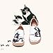 UIN Kid's Slip On Canvas Sneaker Fashion Travel Pattern Art Casual Comfort Walking Shoes Milky Kitty (10C)