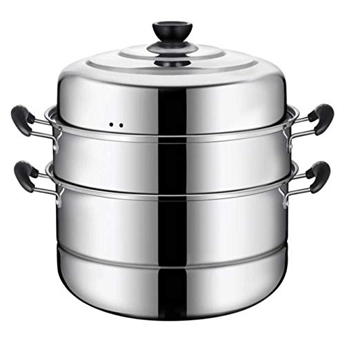 Beeiee Steamer Cookware Steaming Cookware Steamer Pot Multi-layer Boiler Steamer Set 11 Inch Stainless Steel 10Qt