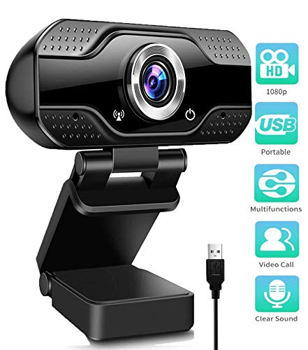 1080P Full HD Webcam, Streaming Web Camera with Microphones, Webcam for Gaming Conferencing