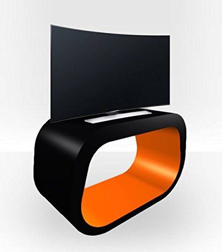 Zespoke Soporte de TV Squoval exterior negro - interior naranja brillante Cover