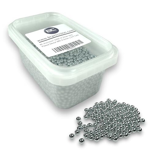 5000 ct Silver Zinc Plated Metal BBS 4.5mm (.177 Cal) - BC Precision