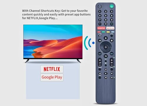 Image of KPDP Original Compatible with Sony TVRemote Original Bravia RMF-TX500p Model Remote Control Suitable Only P Series of Sony Television and Match Remote Exactly with Each Keys and Remote Model, Black
