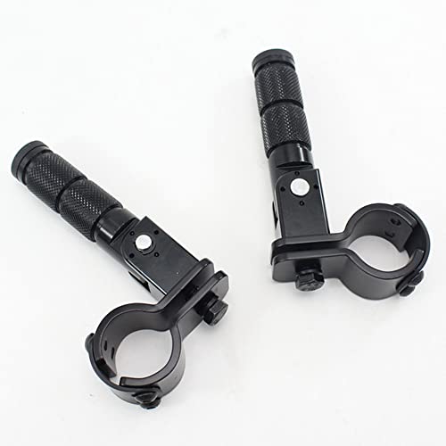 Universal Motorcycle Folding Rearsets Folded Motorbike Footrest Bicycle Footpegs Foot Pegs Pedal (Blue)