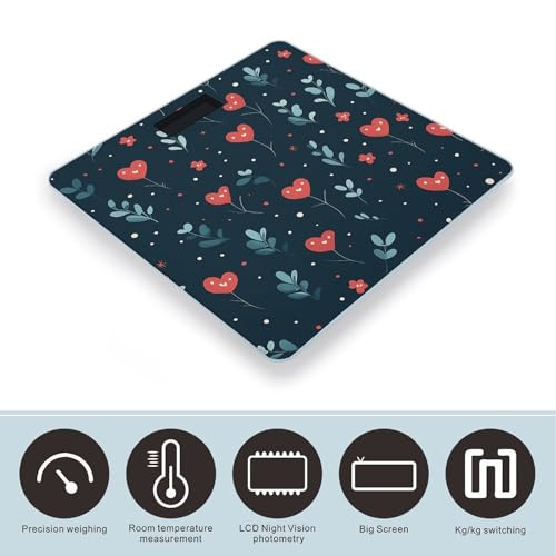 Báscula digital de baño con plataforma amplia y diseño azul miniatura 3