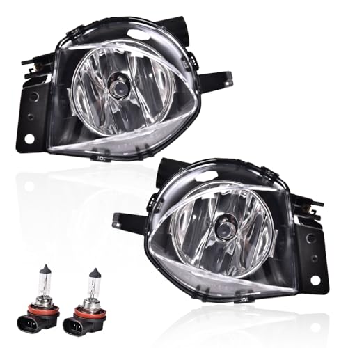 ALLGOOD Fog Lights w-Bulbs, Compatible with BMW E90 325i 328i 330i 335i 2006-2008, Bumper Fog Light Black 1Pair