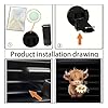 2pcs Highland Cow Vent Air Fresheners For Vehicles, 2D Acrylic Cute Highland Cow Shape Perfume Aromatherapy Diffuser, Funny Car Decoration #2