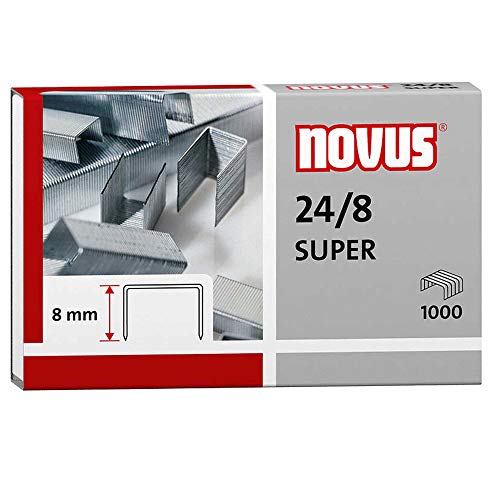 Heftklammern Novus® 040-0038, 24/8 SUPER, verzinkt, 1.000 Stück