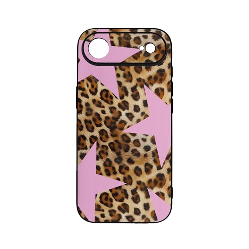 qizjio Cheetah Print Phone Case Shockproof Protective Leopard Y2K Star Phone Cover for iPhone 17 Air