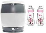  MAM primamma Set - 2 x MAM Glasflasche 260ml primamma Vaporisator + Geschenk für Mädchen