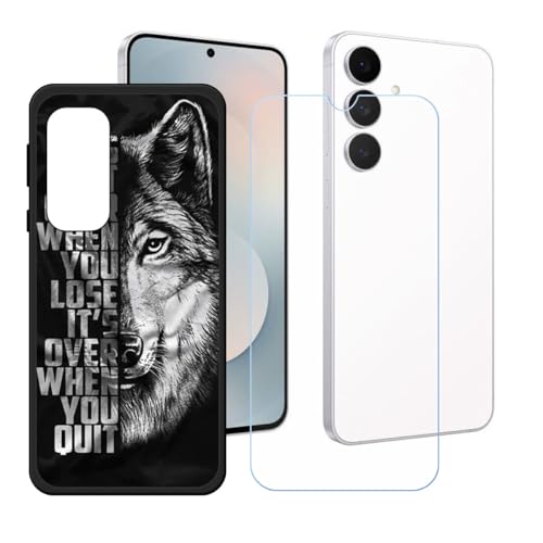 Samsung Galaxy S25 FE�p�����K���X�X�N���[���K���X�t��GYDQQKJ�P�[�X�A�_��ȃ\�t�g�ی�P�[�X�J�o�[Samsung Galaxy S25 FE�p�V���R���W�F��TPU�P�[�X�J�o�[�i6.70 "�j- LH42