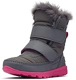 Sorel Girls' Children's Whitney Snow Boot, Quarry, Ultra Pink, 10 M US Little Kid
