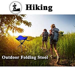 VUNEXO / Portable Small Tripod Stool Folding Three Leg Fishing Stool for Outdoor Camping Travel Outdoor Garden Beach Stool (Tripod-Folding-Tool) 2