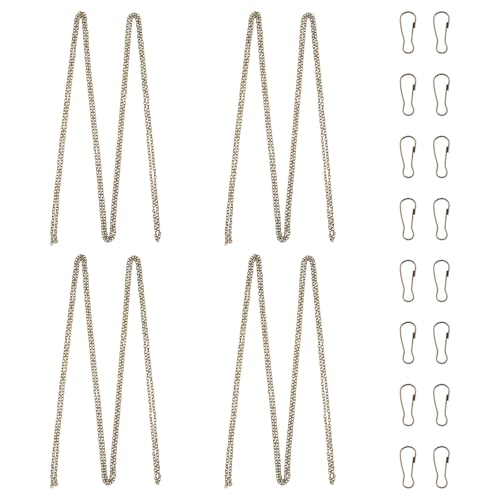 Image of Picture Hanging Kit with 4Pcs 3M Picture Hanging Chains & 16Pcs Hooks, Heavy Duty Metal Display Chain for Photo Frames Artworks Mirror(Bronze)