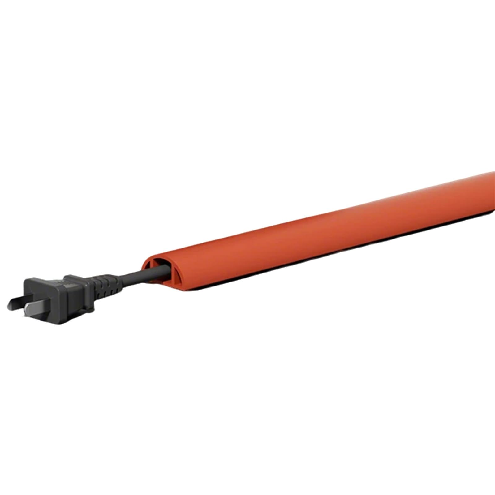 Cubrecables De Suelo Flexible De PVC Blando para Almacenes, Escondecables De Esquina Autoadhesivo, Fácil De Cortar/Evita Riesgos De Tropiezos(Reddish-Brown,10M)
