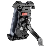Grefay Motorrad Handyhalterung [Doppelt Vibrationsgedämpft] Universal Handy Halterungen für Motorrad Rückspiegel Mit ​360 Drehen für 4,5-7,2 Zoll Smartphone