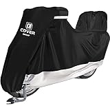 COVERGROUP超撥水バイクカバー 原付 50cc 80cc 100cc 125cc用205㎝まで対応４２０Ｄ丈夫厚手耐熱防水防塵車体カバー風飛び防止蒸れない盗られない防犯収納袋裏起毛テールボックス対応