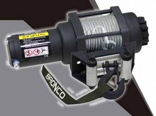 Bronco AC-12025 3500lb Black Winch with Gray Synthetic Rope