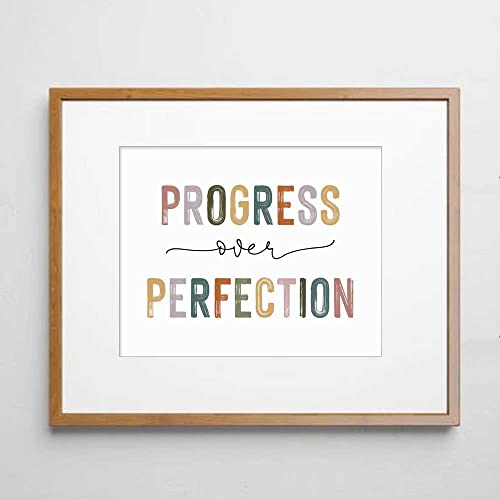 Progress Over Perfection Print, Classroom Decor, Kids Motivational, Inspirational Office Decor, Kid's Room Decor, Teacher Gift, Boho Classroom Wall Art, Unframed (8X10 INCH) - Image 4