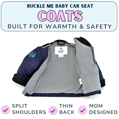 image for Buckle Me Baby Coats - Safer Car Seat Toddler Boys Warm Winter Jacket/
