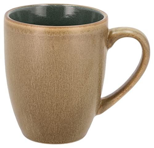 BITZ Becher mit Henkel, Kaffeebecher aus Steinzeug, 30 cl, Wood/Forest