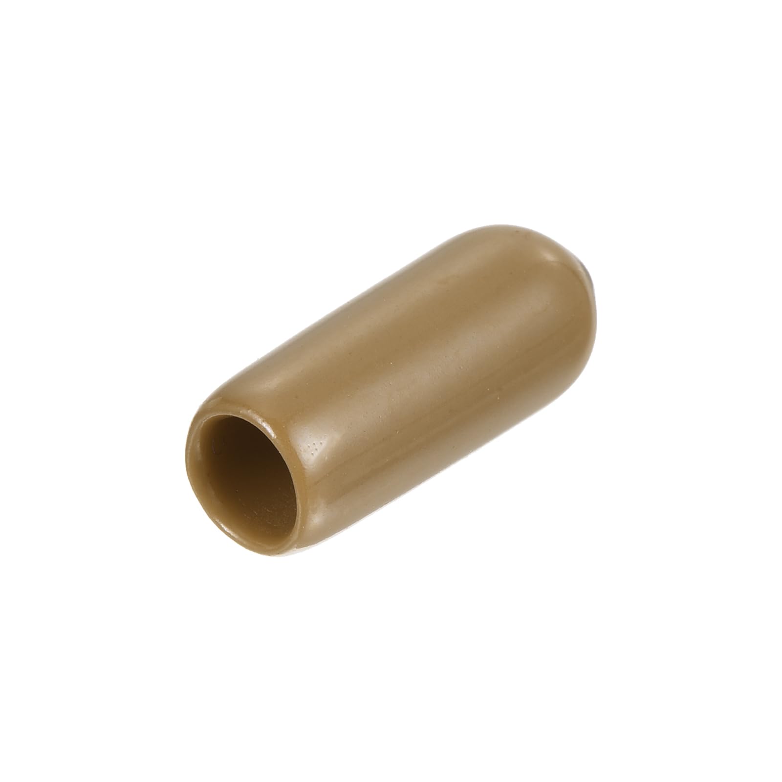 uxcell 20pcs Rubber End Caps 4.5mm(3/16") ID Vinyl PVC Round Tube Bolt Cap Cover Screw Thread Protectors Light Brown