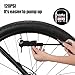 Erhigher Bike Inflator, Portable 120PSI Bike Pump with Gauge Ergonomic Handle Bike Inflator Labor-Saving Inflation Handheld Bicycle Tire Pump A