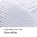 Lion Brand Yarn, 24/7 Cotton Mercerized Lightweight Yarn for Knitting, Crochet, and Crafts, White, 1 Pack, 185 Yards of Natural Fiber for Breathable Tops, Durable Bags, and Easy-Care Dish Cloths