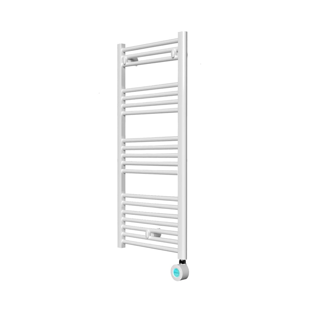 ROINTE Calientatoallas Elba Plus, Secatoallas Eléctrico Digital 19 Tubos, Acero, Blanco RAL 9016, 121.5x50x9.5 cm, 500W, Panel LCD Táctil