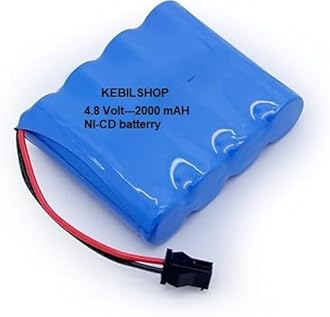 KEBILSHOP 4.8 Volt 700mAh Ni-CD Rechargeable Batterry Cell(4 X AA 1.2V) for Toys,Drone,DIY,Industrial All Purpose Use (4.8 Volt)