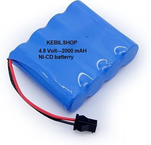 KEBILSHOP 4.8 Volt 700mAh Ni-CD Rechargeable Batterry Cell(4 X AA 1.2V) for Toys,Drone,DIY,Industrial All Purpose Use (4.8 Volt)