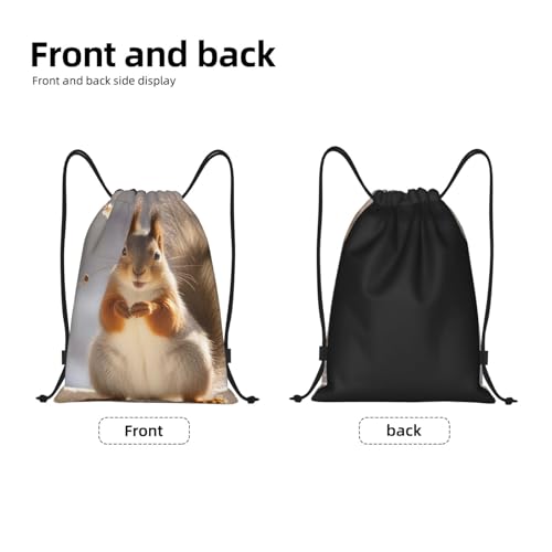 Drawstring Backpack Squirrel Funny Animal Drawstring Bag Sports String Bag Gym Sackpack for Women Men3