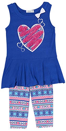 Image of ToBeInStyle Girl's Sleeveless Tank Top & Leggings 2 Piece Outfit Casual Dress Style Set